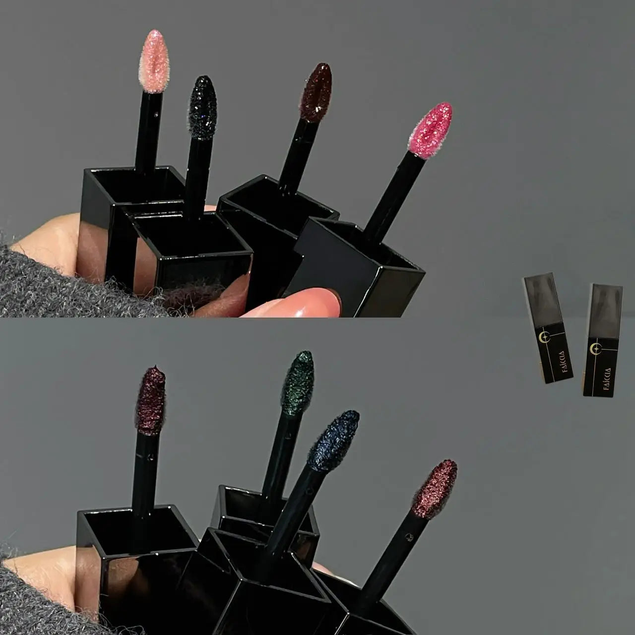 Pearlescent Polarized Green Lip Mud Gloss Fine Shimmer Lip Glaze Plumping Gothic Black Moisturizing Shiny Halloween Lips Makeup