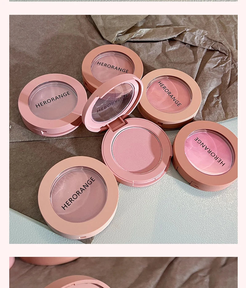 HERORANGE Creamy Blush Soft Matte Natural Color Long Lasting Daily Cheek Makeup For Women