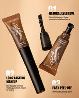 HANDAIYAN 5-color brush head peel-off eyebrow tint Waterproof, long-lasting, and smudge-proof peel-off eyebrow tint