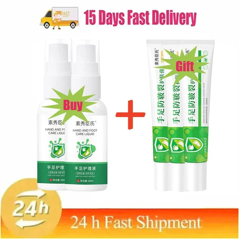 Herbal Anti Crack Foot Cream Spray Heel Cracking Repair Products Exfoliation Dead Skin Removal Softening Moisturize Smooth Care
