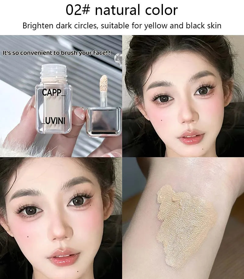 Cappuvini Crystal Ice Concealer Cream Covers Dark Circles And Acne Scars Brightens Skin Tone And Contours For Daily Makeup