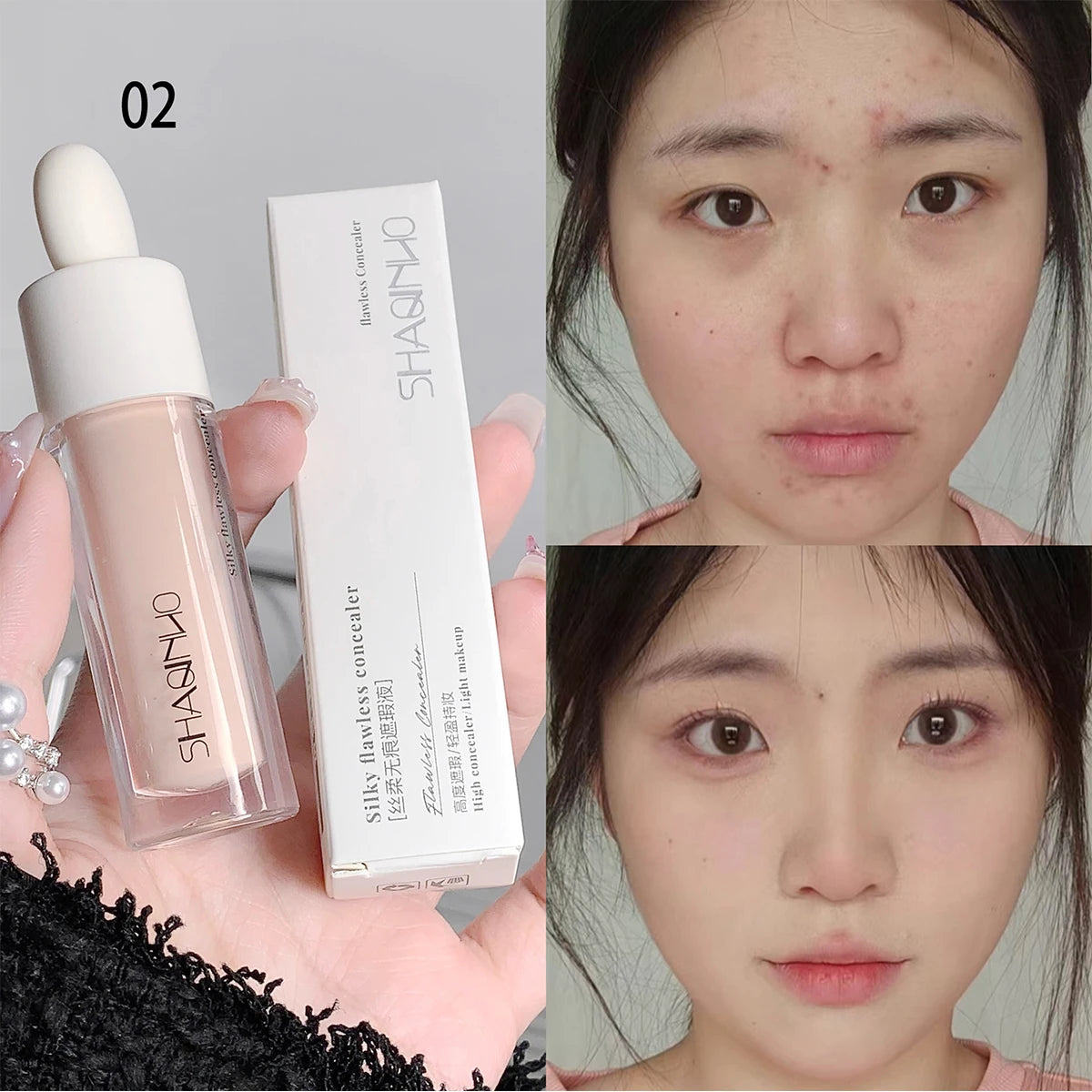 3 Colors Silky Concealer Cover Acne Marks Spots Dark Eye Circles Face Brightening Skin Whitening Concealer