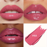 Glass Shine Lip Glaze, Mirror Finish Lipstick, Waterproof, Long Lasting, Non-Transfer, Plumping, Nude Shades