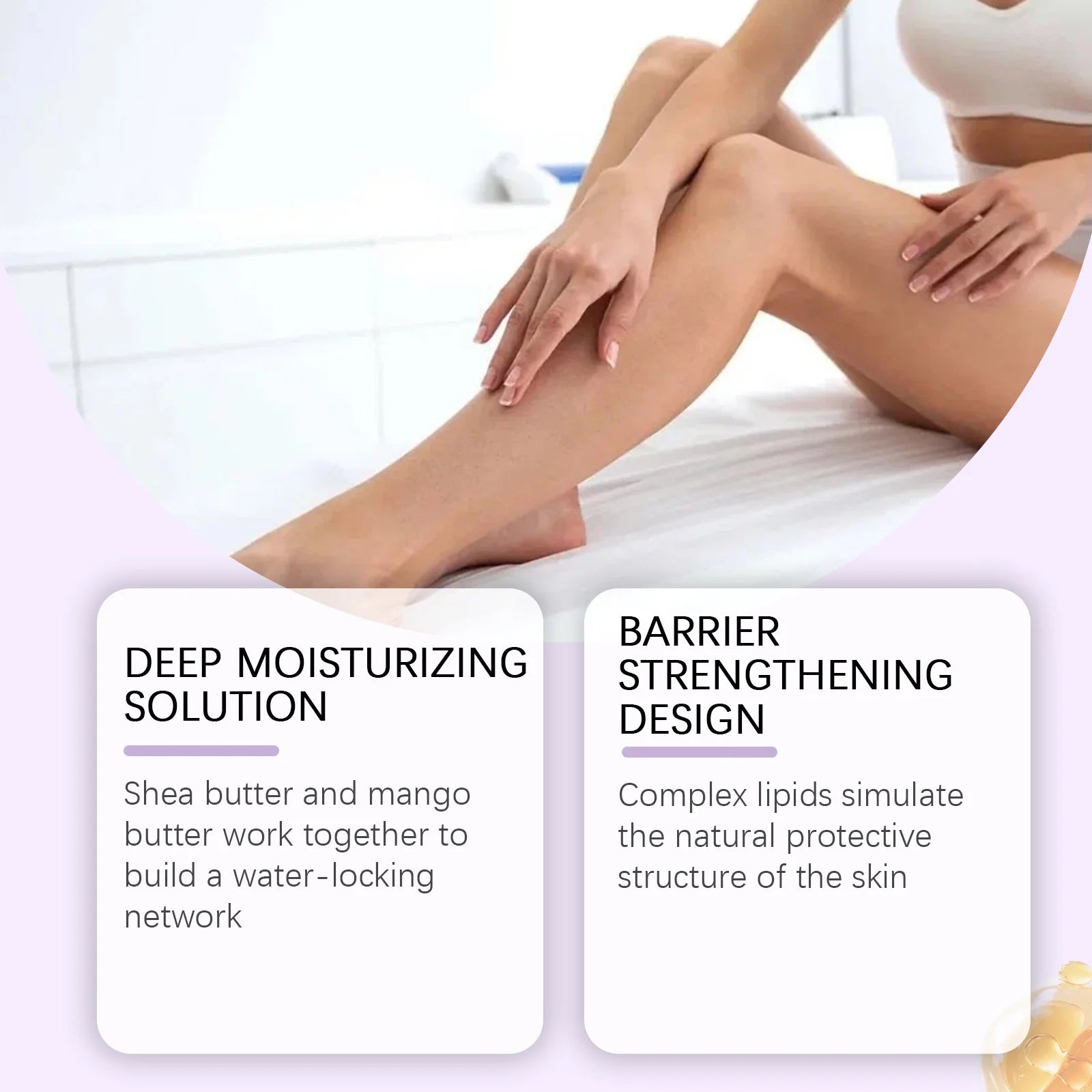 Shea Butter Moisturizer Cream Softening Keratin Long Term Water Locking Relieve Dryness Soothe Skin Deep Nourishing Body Milk