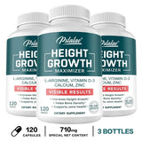 Height Growth Supplement With Vitamins and Calcium Zinc Improves Bone Strength Natural Promotes Growth Improve Immunity, Vegan