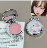 NICEKEY Pink Ballet Makeup Sets Include 4 Lip Mud,1 Blush,1 Pressed Powder,1 Eyes Palette,1 Contour Palette With Necklace Gift