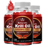 2000Mg Krill Oil Phospholipid Omega-3 EPA & DHA Phospholipids and Astaxanthin for Joint, Brain, Immune and Cardiac Support Diet