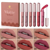 Set of 6 NonStick Cup Liquid Lipstick, Long-Lasting Lip Gloss – Matte Finish Lip Gloss, Resistant to Fading