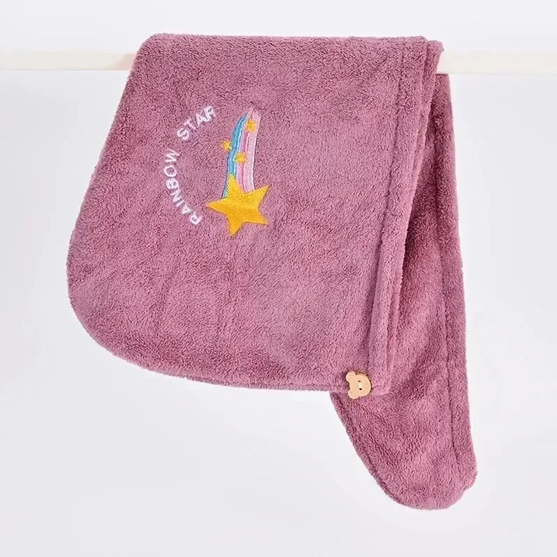Quickly Dry Hair Hat Towels Super Absorbent Soft Bathroom Women Head Towels Cute Hair Towel Hair Dry Wrap Bonnets