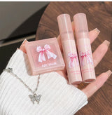 6Pcs/Box Matte Lipstick Set Lips Makeup Velvet Nude Lip Gloss Moisturizing Lip Glaze Face Blush Palette Makeup Set Necklace Gift