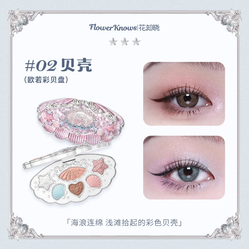 Flower knows Strawberry Cupid Collection Facial Complexion Palette Blush Eyeshadow Highlighter Flower Know Face Bronzer Palette