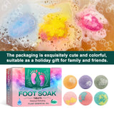 Bubble Foot Bath Ball Exfoliating Moisturizing Relief Stress Fragrances Aromatherapy Shower Bathing Foot Spa Foot Bath Salt 6pcs