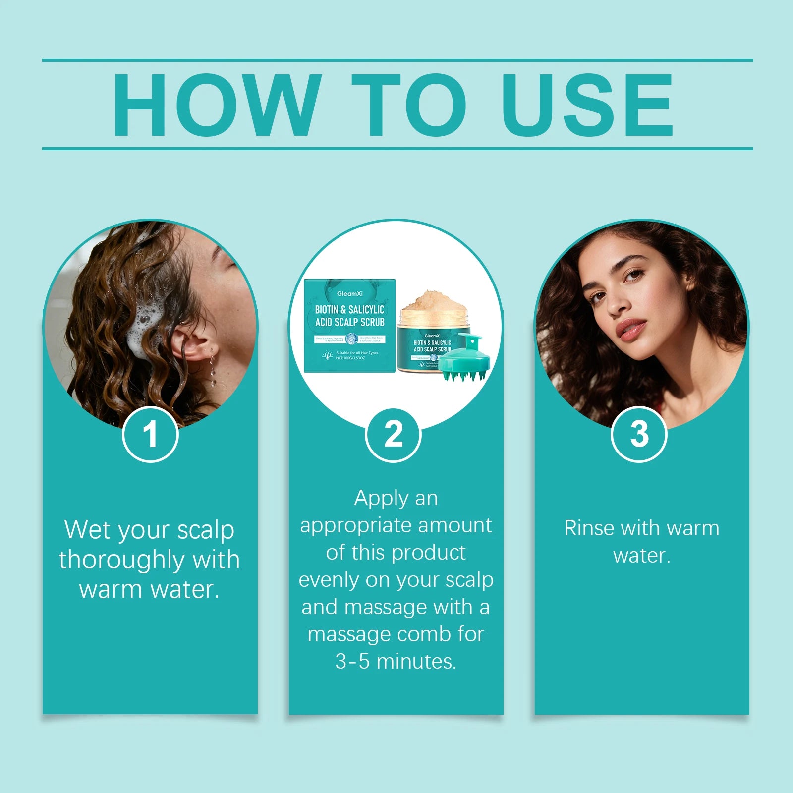 Salicylic Detox Scalp Scrub With Massage Brush Set Deep Cleansing Refreshing Oil Control Anti-Frizzy Hair Care Salon-at-home