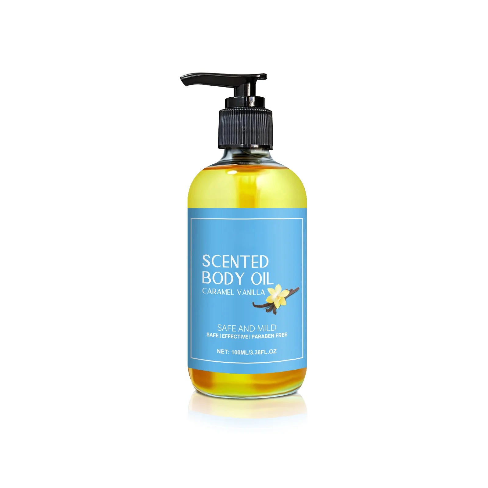 1-5pcs Stress Relief Body Oil with Vanilla - Deeply Moisturizes & Soothes Muscles, Herbal Formula for Relaxing Bath & Massage.