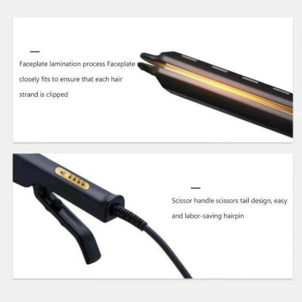 Hair Straightener Four-gear Temperature Adjustment Ceramic Tourmaline Ionic Flat Iron Hair Straightener For Women Widen Panel