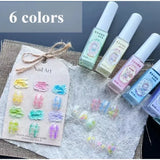 6ml Nail Art 6 Colors  Summer Ice Cream Nail Dye Solution Creative Nail Pattern DIY Design Dye Solution Women Nail Decoration