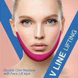 Elastic Face Lift Tape-Instantly Lifts Sagging Jowls,Neck Skin,and Double Chin for a Defined V Jawline-Reusable-0.98*196.85 inch