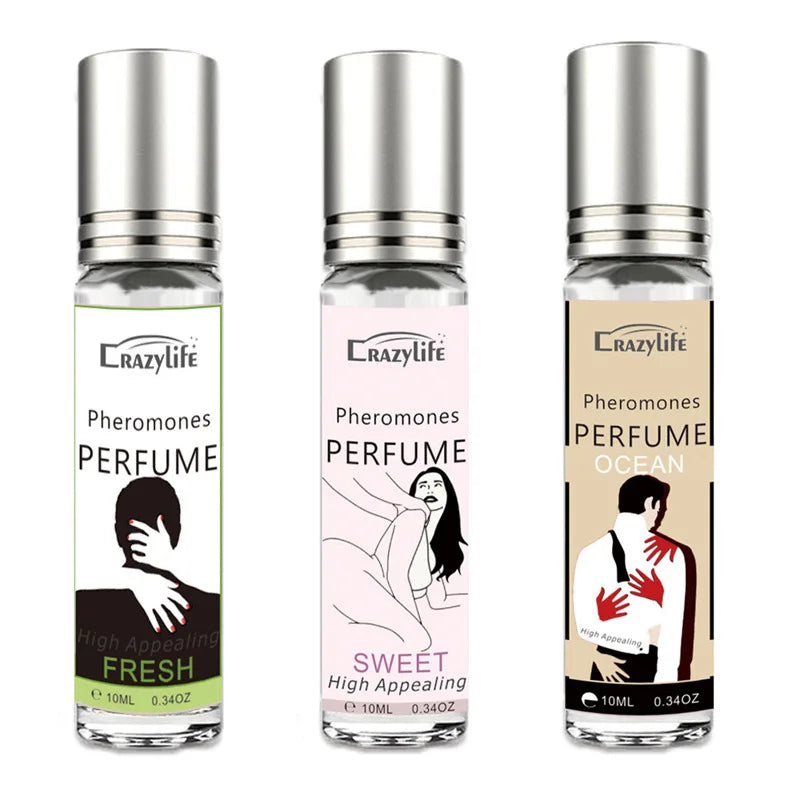 10ml Crazy Ocean Fresh Sweet Sexy High Appealing Erotic REFRESH Pheromone Perfume Roller Ball Fragrance Spray for Men Women