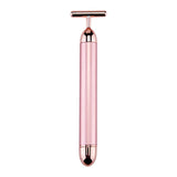 24k Gold Face Lift Roller Vibration Slimming Massager Facial Stick Facial Beauty Skin Care T Shaped Vibrating Massager
