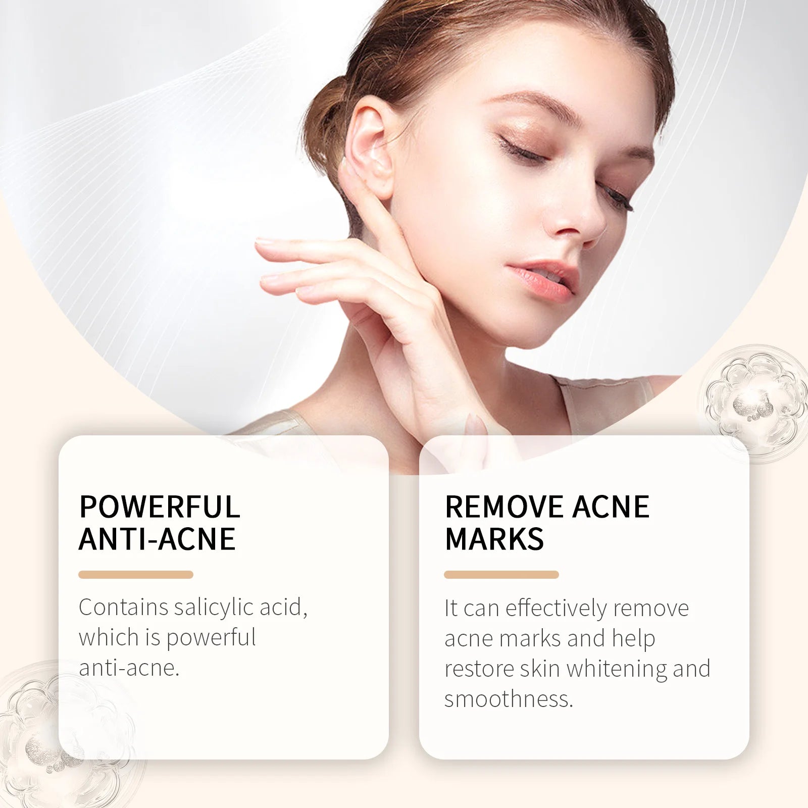 Salicylic Acid Serum for Acne Drying Lotion Acne Treatment Sensitive Skin Care Pimples Acne Remover Serum Cream Anti Acne Serum