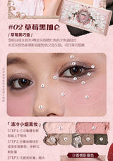 Flower knows Strawberry Cupid Collection Facial Complexion Palette Blush Eyeshadow Highlighter Flower Know Face Bronzer Palette