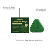 Usman Grass Chamaecyparis Leaf Shampoo Bar - Gentle Cleansing for the Scalp, Nourishing, Voluminous, and Shiny Hair