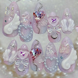 3D Angel Wings Nail Art Silicone Mold Reusable Clear DIY Manicure Template Wedding Gel Wings Design