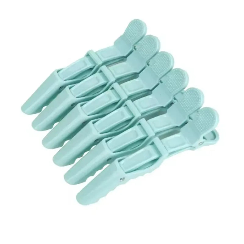 6PCS Alligator Hair Clips Hairdressing Clamps Barber Crocodile Hairpin Claws Section Clip Salon Styling Tools Hair Accessories