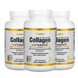 Hydrolyzed Collagen Peptides + Vitamin C, Types I & III Support Healthy Hair, Skin, Nails, Joints & Bones Boosts Immunity