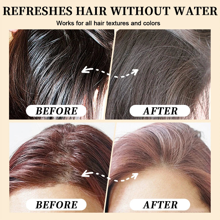 Lockmio Volumizing Natural Rice Dry Shampoo Smoothing Matte Fluffy Cleansing Refreshing Hair Absorbs Oil Powder