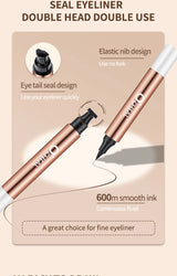 O'CHEAL Eyeliner Stamp Black Liquid Eyeliner Pen Waterproof Fast Dry Dual Head Eye Liner Pencil Make-up for Women Cosmetics Tool