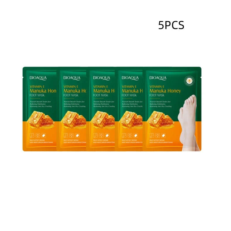 Vitamin E Honey Foot Mask Deeply Nourishes the Feet, Softens Cuticles, Making the Feet Soft, Smooth, Delicate, White, and Shiny.