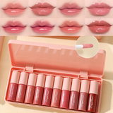 Set of 10 Shimmering Lip Glosses, Easy-To-Apply Lip Glaze, Non-Stick, Non-Fading, Moisturizing, Shiny Lip Gloss, Glass Lip Gloss with Fine Shimmer and Pearlescent Effect