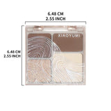 2 pcs Contouring Set - 4 color High-Gloss Contouring，Brightening Matte 3D Nose Shadow Brush，Easy To Color，Gift Set