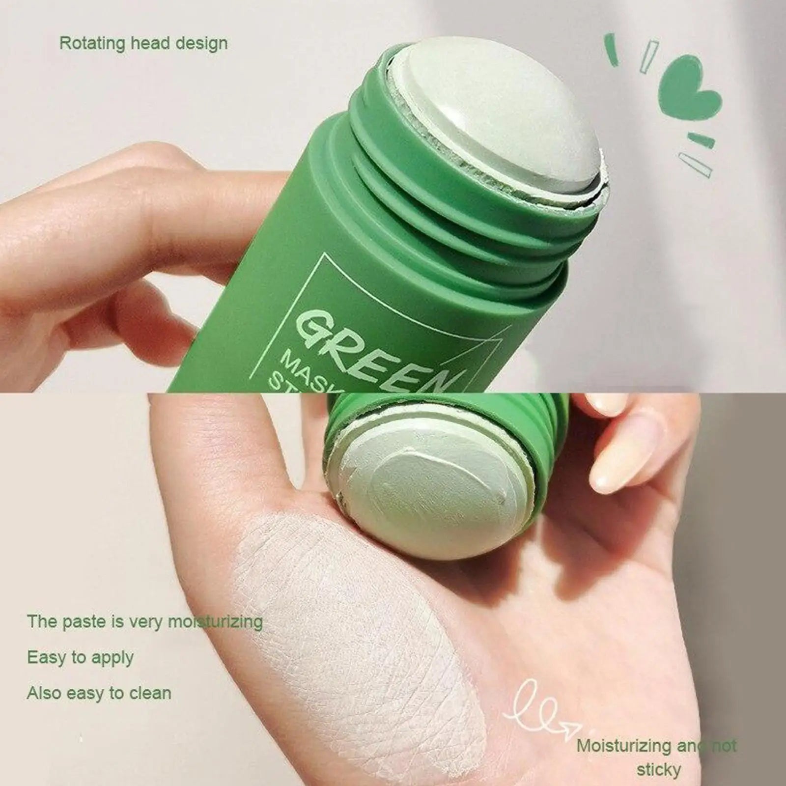 Original Facial Remove Blackhead Green Tea Solid Mask Treat Acne Blemish Black Dots Clean Stick Cream Shrink Pores Skin Care  ﻿