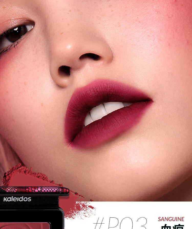 Kaleidos Blush Palette Makeup Waterproof Matte Finish For Cheek Facial Blusher On Vegan Korean Cosmetics Cruelty Free