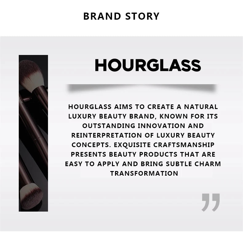 Hourglass Makeup Brush -No.3 All Over Shadow Brush Soft and Skin-friendly Fiber Hair Fashion Design Single Eye Brush