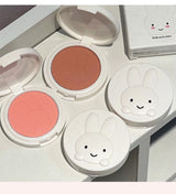 Monochrome Blush Palette Matte Peach Rouge Cute Bunny Rose Red Cheek Tint Blusher Powder Natural Face Contouring Shadow Makeup