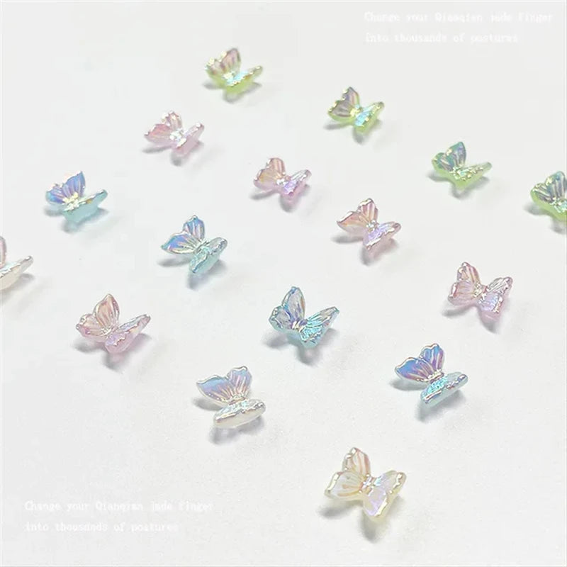 50pcs Vampire Nails Accessories Mixed Resin Ribbon Bow Camellia Tulip Heart Nail Art Charms Decorations Supplies Parts DIY Jewel