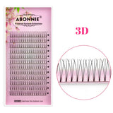 ABONNIE Premade Volume Fans Short Stem 3d/4d/5d/6d Russian  Eyelash Extension Mink Eyelash Extension All Size Lashes Tray