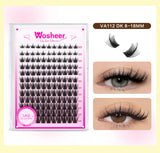 WOSHEER Eyelash Clusters Kit Thick Individual Lashes Lash Bond And Seal And Remover Faux Mink Lashes Eyelash Extension DIY