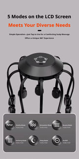 Electric Octopus Head Massager 10/14 Claws Smart Scalp Massage Device Relax Stress Relief Deep Tissue Home Head Spa Massager