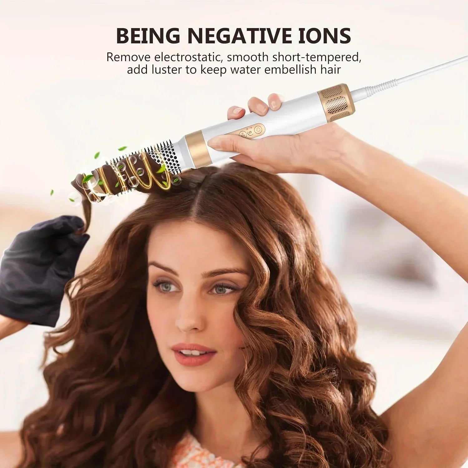 Tinsol 7 In 1 Hair Dryer Brush Brushless High Speed Hair Dryer with Diffuser Ionic Blow Dryer Hot Air Styling Comb Hair Curler