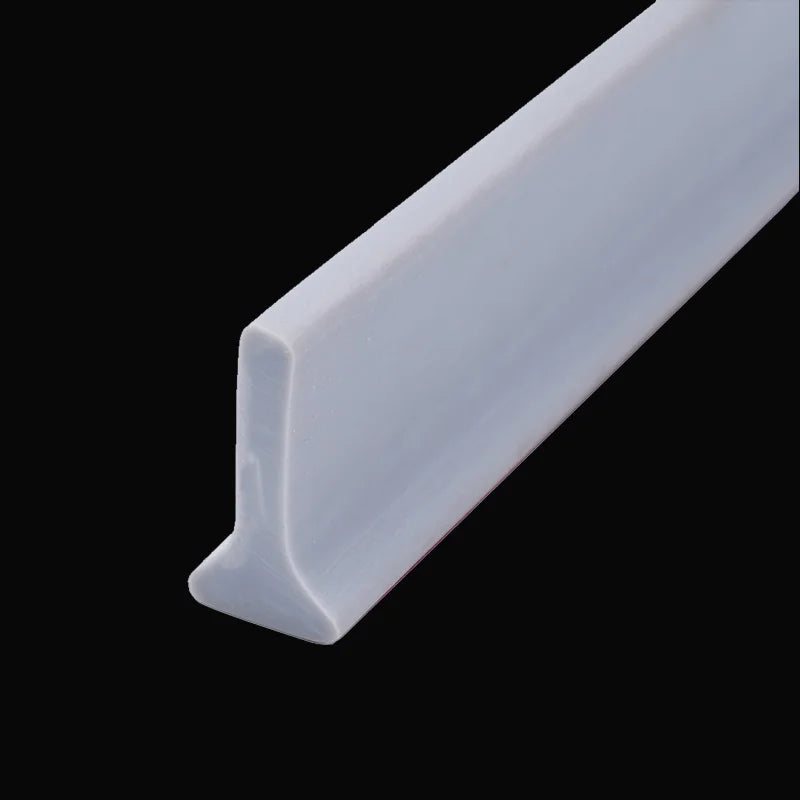 Rubber Silicone Shower Barrier Water Stopper Bathroom Waterproof Strip Water Retaining Strip Bendable Door Bottom Sealing Strip