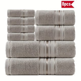 8 Piece Luxury Towel Set – Majestic Plush, Super Absorbent & Quicker-to-Dry, Thick 100% Ring Spun Cotton Towels for Bathroom, Spa & Hotel – 2 Bath, 2 Hand, 4 Washcloths