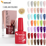 Venalisa HEMA TPO FREE Nail Gel Polish Glitter Gorgeous Full Coverage Soak Off UV LED French Nail Jelly Pink Nude Collection