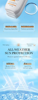 Lotion Solaire Pour Le Corps Et Le Visage, Super 220g, 50g Small Bottle Size, SPF 90 PA +++++, Utilisation Pour Tout Le Corps,