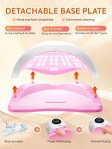 DianaBeauty 380W Professional UV LED Nail Lamp For Quick Drying Gel Nail Polish 90LEDS Gel Drying Lamp With 4 Timer Setting