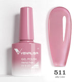Venalisa HEMA TPO FREE Nail Gel Polish Glitter Gorgeous Full Coverage Soak Off UV LED French Nail Jelly Pink Nude Collection