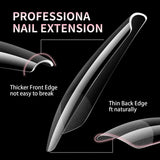 Luxury False Nail Tips Soft Gel Fingertip Semi-matte Capsules Almond French Coffin Full Cover Artificial Fake Nails Extension